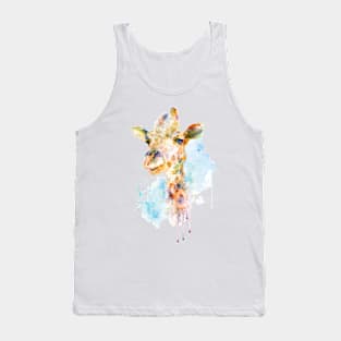 Colorful Giraffe Head Tank Top